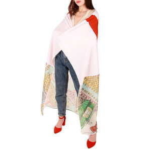 SWASH LONDON GREEN, BLUE, YELLOW SQUARE SCARF | WOMENS SIZE 128X128